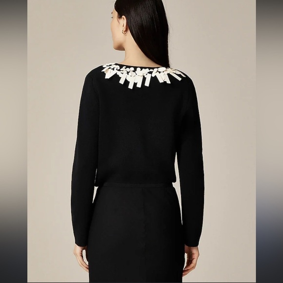 J.Crew NWT sequin tie-front cardigan in Merino wool - Picture 3 of 12